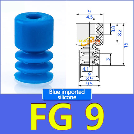 5Pcs FG Series Corrugated vacuum suction cup Imported silicone and nitrile rubber materials FG-3/7/9/12/14