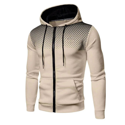 2023 Zipper Men Jackets Autumn Winter Casual Fleece Coats Bomber Jacket Scarf Collar Fashion Hooded Male Outwear Slim Fit Hoody