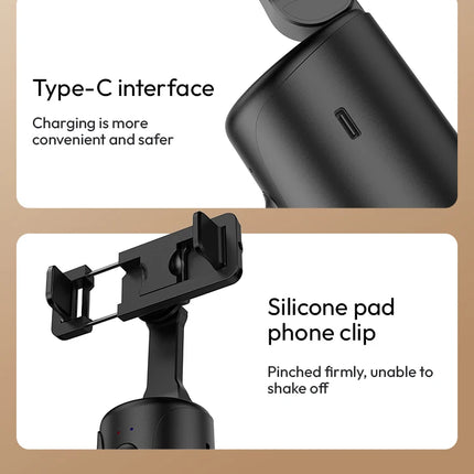 Smart Auto Tracking Phone Gimbal YT20 Foldable 360° Rotation Selfie Mount with Face/Object Tracking for Vlog/Live Stream