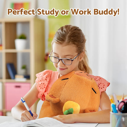5 lbs Capybara Weighted Stuffed Animals, 24 Inch Large Cute Plush Toy, Plush Toy Pillows for Kids & Adults