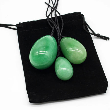3pc/4pc Yoni Egg Women Kege Exercise Ball Set Natural Jade Stone Yoni Wand Train Pelvic Muscles Vaginal Massage Wellness Health