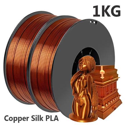 200g 500g 1KG 3D Printer Filament PLA Silk red copper 1.75mm 3D Printing Material Silk Copper pla Wire Vacuum Packaging
