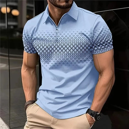 Large Size Men's Clothing Fashion Street Polos T-Shirts Summer Short Sleeve 3D Print Trend Male Simple POLO Tee Casual Tops