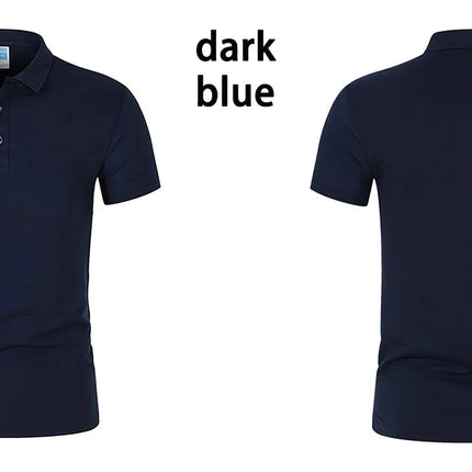 POLO shirt Men's Solid Color Short Sleeved top Team Clothing Customization Red Orange and Other Colors Customization