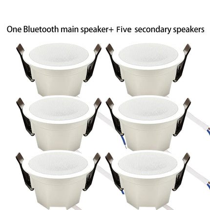 MINI Bluetooths Ceiling Speakers Stereo Sound Indoor Home Audio Background Music System For Bathroom Kitchen Living Room Bedroom