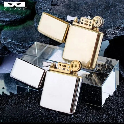 ZORRO 790 Genuine Ultra-thin Windproof Original Copper Lighter Double-sided Engraved Wheel Lighter Lighter Men's High-end Gifts