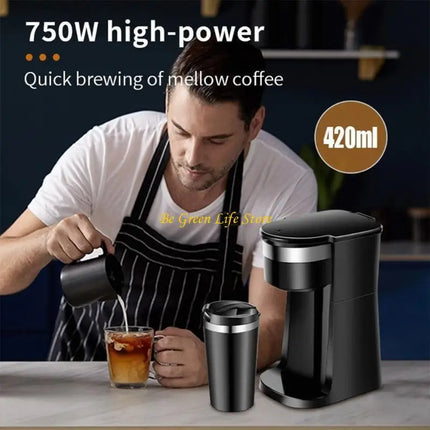 M7DF European 220V Coffee Maker With Affixed Cup ABS Plastic Fast Boil Technology Perfect For Home And Workplace