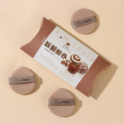 Yaozhi 3pcs Cosmetic Makeup Puff I'm Pineapple Pie Air Cushion Soft Blender Sponge Dry Wet Foundation Smooth Powder Makeup Tool