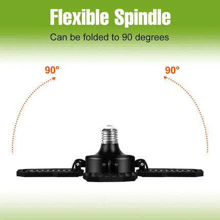 E27 220V LED Garage Light Bulb Fan Blade Foldable Deformable Ceiling Lamp 110V Home Workshop Lighting 40W 60W 80W 100W 150W 200W