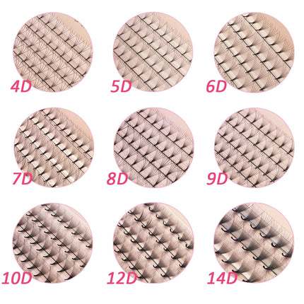 Goddess Premade Volume Fans 4D 5D 6D 7D 8D 10D 12D 14D 16D 20D Individual Lashes Extension Pointy Stem 320 Fans  Faux Mink