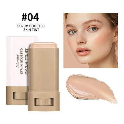 Foundation Stick Balm Serum Boosted Skin Tint Foundation Stick Smooth Plumper Hight Coverage Bronze Foundation Stick