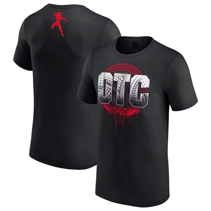 2025 New Men's Roman Reigns OTC 10-Star Print Cotton Tshirt Summer Sports WWE CM Punk Wrestler Tees Short Sleeve Oversized Tops