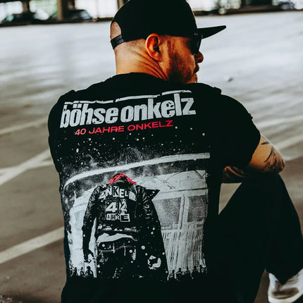 Böhse Onkelz 40 Year T-shirt Gehasst Verdammt Vergöttert II Peripheral Oversized Y2k Casual Cotton Men's Women's T-shirts Tees