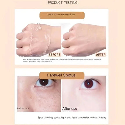 Concealer Cream Waterproof Full Coverage Concealer for All Skin Tones Tattoos Scars Dark Circles Acne Spots Foundation Makeup