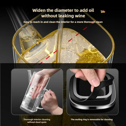 High Borosilicate Glass Oil Bottle Kitchen Essential Non Drip Oil Bottle for Vinegar Soy Sauce and Cooking Oil