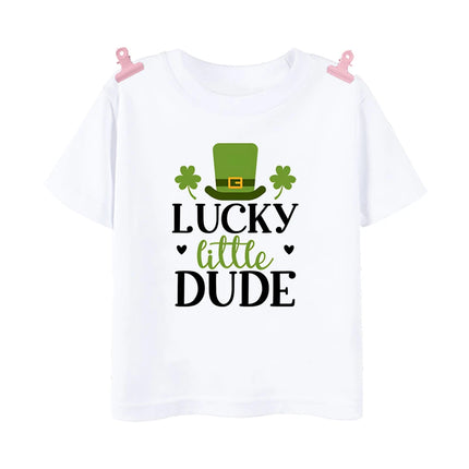 Happy St. Patrick's Day Printed Kids Shirts St. Patrick's Party Boys Girls T-shirt Holiday Child Short Sleeve Tops Summer T Shirt