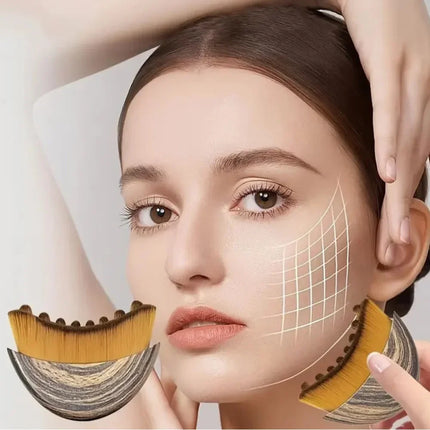 Lymphatic Contour Face Brush,chin &jawline Sculpting,Drainage Massager for Face Lifting Fit The Skin Precisely