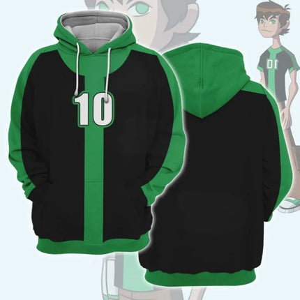 Popular Ben 10 Omnitrix Cosplay Hoodies 3D Ben Tennyson Printed Anime Cartoon Sweatshirt Summer Men Women Tracksuit Y2k Pullover