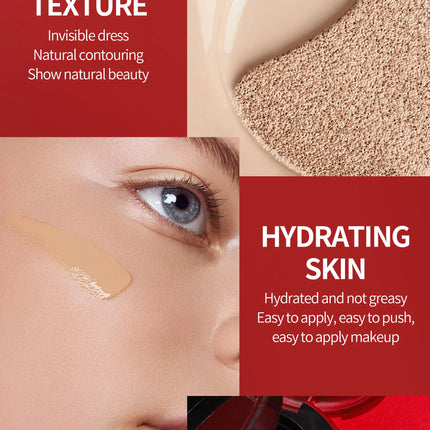 Korean Air Cushion Foundation - Light Natural Moisturizing Concealer Whitening Oil-Control Women's Long-lasting Makeup Base