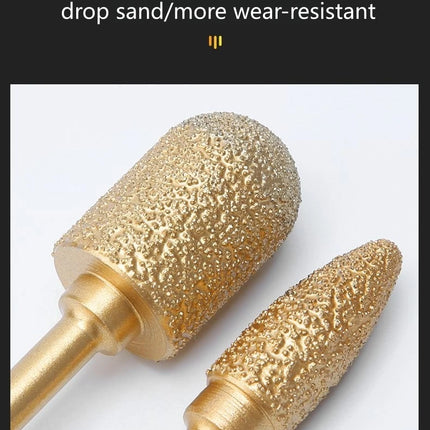 6mm Shank Brazed Diamond Grinding and Polishing Head for Cast Iron Stone Marble Tile - Deburring Metal Processing  Carve