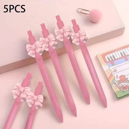 * 5PCS Pink Black Cute Butterfly Pen For Birthday Wedding Valentine's Day Carnival Celebration Party Favor Gift Bag Filler Prize