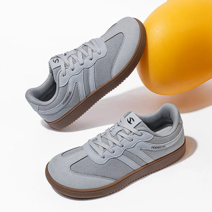 HOBIBEAR Wide Toe Sneakers Unisex Walking Shoes Lace Up fabric Non Slip Casual Sneaker