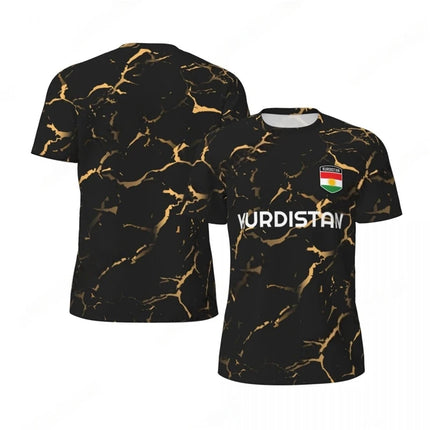 KURDISTAN 3D Print Sport Quick-dry Breathable Men T-shirt Outdoor Football Jersey Club Fan Team Short-sleeve Clothing Summer Top