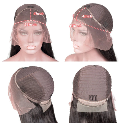 4/613 Balayage Brown Blonde 13x4 Straight Lace Front Wig Colored Human Hair Wigs For Women Body Wave Wig 613 HD Lace Frontal Wig