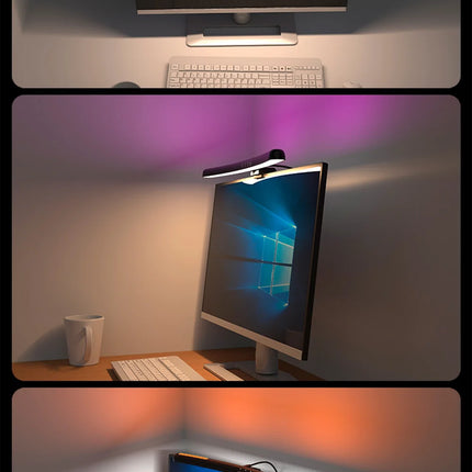 USB Stepless Dimming Screen Hanging Lights Curved Screen Monitor Light Bar RGB Background Atmosphere Desk Lamp Monitor Light Bar