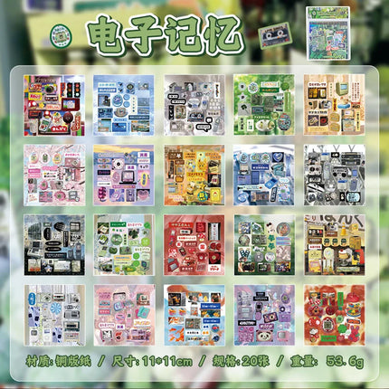 Kawaii Japanese ancient Showa style die-cutting sticker book background decoration material DIY scrapbook student birthday gift