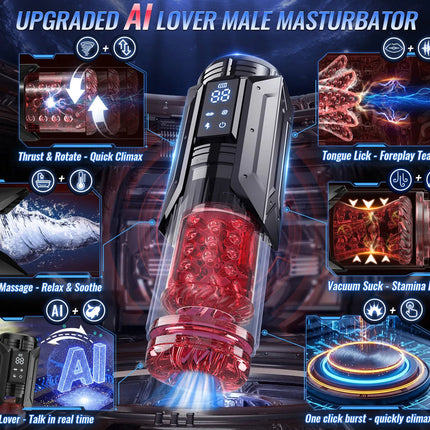 Automatic Male Masturbator APP Controlled 7 Modes Vibrating Pocket Pussy Realistic 3D Texture Tight Stroker Blowjob Pro Sex Toy