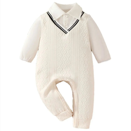 Infant Boys' Casual Polo Collar Romper