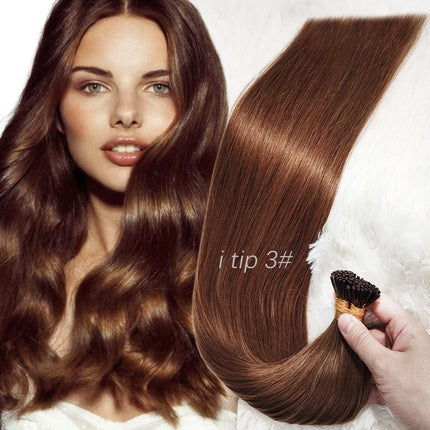 Straight Highlight Hair I Tip Hair Extensions Natural Real Virgin Human Hair Fusion Hair Original 99j 1b 613 Blonde Honey Color
