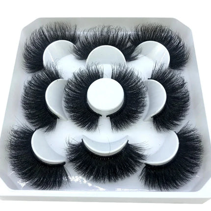 AMSDCN New 5-Pair 8-25mm Natural 3D Mink Eyelash Extension Eyelash Maquiagem
