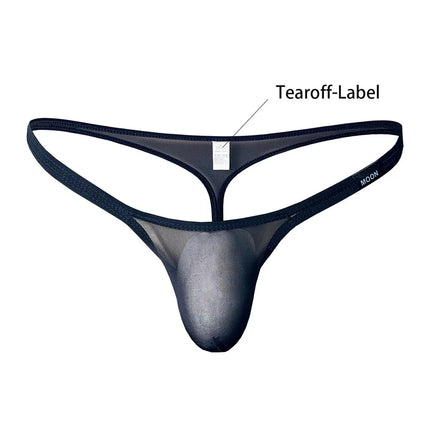 Mens Sexy Underwear Erotic T-Back Quick Dry Thongs Comfortable Ultra-thin Panties Low Waist Lingerie See Through G-Strings