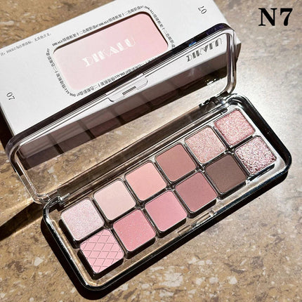 1Pc DIKALU Peach Kumquat Eyeshadow Palette Nude Pink Purple Eye Pearl Glitter Shadows Korean Charming Contour Eyes Make Up