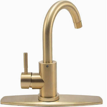 304 stainless steel kitchen faucet brushed gold wash basin hot and cold faucet bathroom swivel faucet