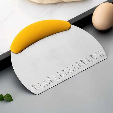1PC Stainless Steel Cutting Blade Baking Flour Cutting Tape, Graduated Cutting Strip, Rolling Sugar Scraper Baking Tool.