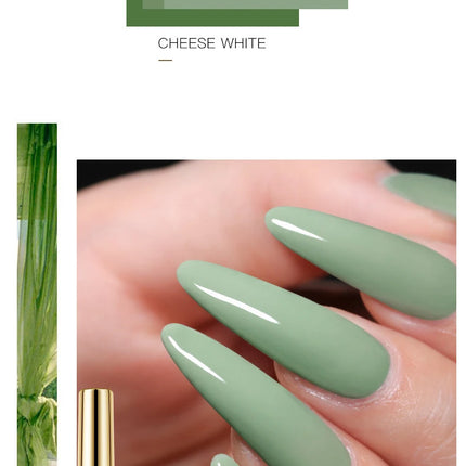 Colored Square Bottle Nail Varnish Gel 60 Colors Gloss Matte Ice-clear Nail Polish Fruit Green Nail Art Soak Off UV Gel Lacquer