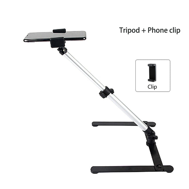 Foldable Overhead Tripod for Smartphone Desktop Tripod for Iphone Phone Tripodlar Tripodes for Note Shooting Tripe for Mobile