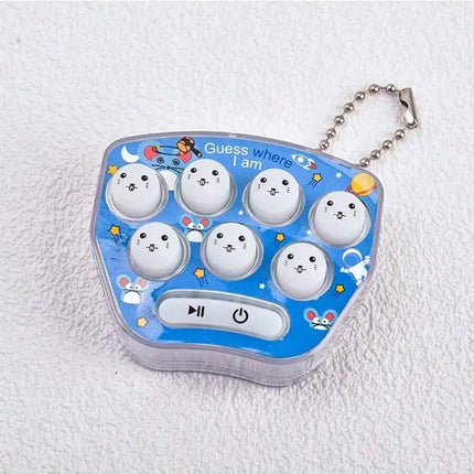 Whac-A-Mole Mini Handheld Game Console Cartoon Electronic Glowing Finger Training Stress Relief Toy Mini Keychain Mini Car Penda