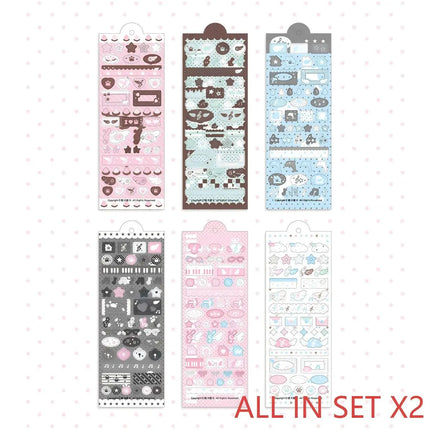 WAKAWAKA Cute Deco Stickers for Scrapbooking Keluli Moment Pink Wing Star Decorative Stickers Diy Phone Luggage Motorcycle