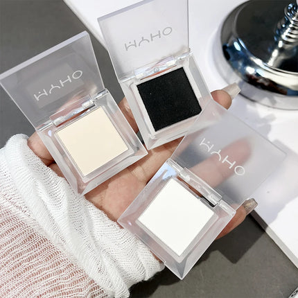 Matte Black White Eyeshadow Palette Natural Monochrome Long Lasting Brighten Silkworm Highlighter Eyeshadow Primer Eyes Makeup
