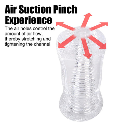 Hand Suction Male Masturbator Penis Pump Vibrators Artificial Vaginal Real Pussy for Men Cock Exerciser Glans Sucking Sex Toy 18