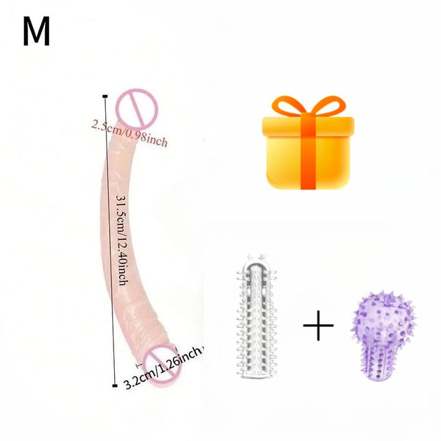 Adult Sex Toy Anal Toy Dual-head Ultra-long and Extra-large Simulated Dual-head Fake Penis, Simulated Penis, Lesbian Dildo 18+
