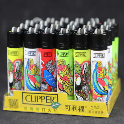 24Pcs Clipper Mini Flint Wheel Lighter Butane Refillable Cigarette Lighter, Cool Men's Gift & Smoking Accessories
