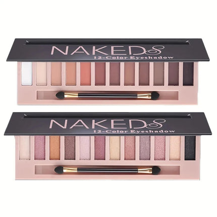 Nude Eyeshadow Palettes Matte Pearlescent Long-lasting Non-smudged Earth Colors Makeup Eyeshadow Pearlescent Eyeshadow 12-colors