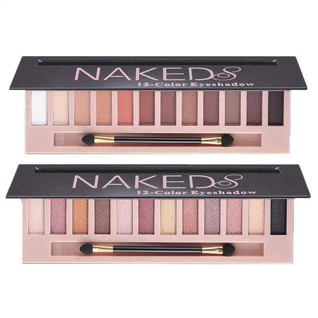 Nude Eyeshadow Palettes Matte Pearlescent Long-lasting Non-smudged Earth Colors Makeup Eyeshadow Pearlescent Eyeshadow 12-colors