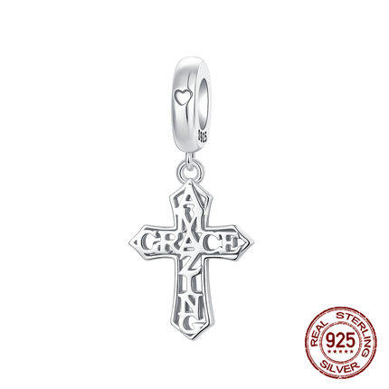 Hot Sale Charms Beads 925 Sterling Silver Solid Color Letter Family Forever Tree of Life Zircon Beads Fit DIY Bracelets Jewelry