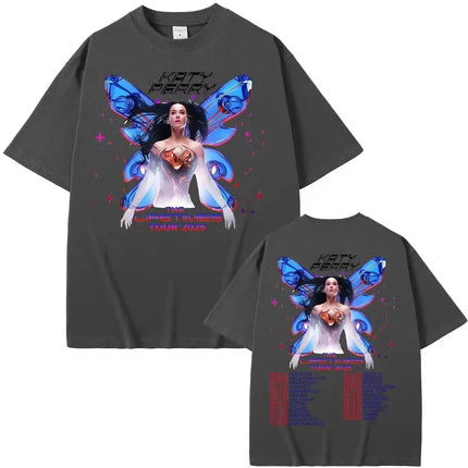 The Lifetimes World Tour T-shirt Katy Perry Merch T Shirt Oversize Y2k Women Men Causal Cotton Short Sleeve Harajuku Streetwear